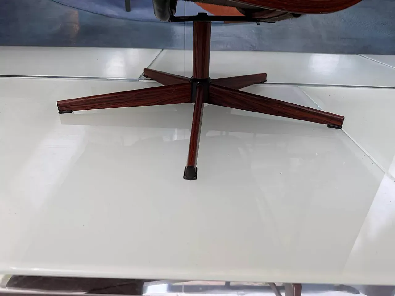 Scandinavian brown leather armchair, 20th century 9