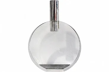 Vase in acrylic glass and stainless steel, 1970s