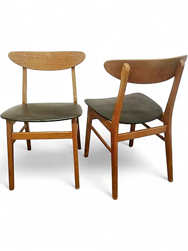 Pair of model 210 chairs in teak by Farstrup Møbler, 1950s