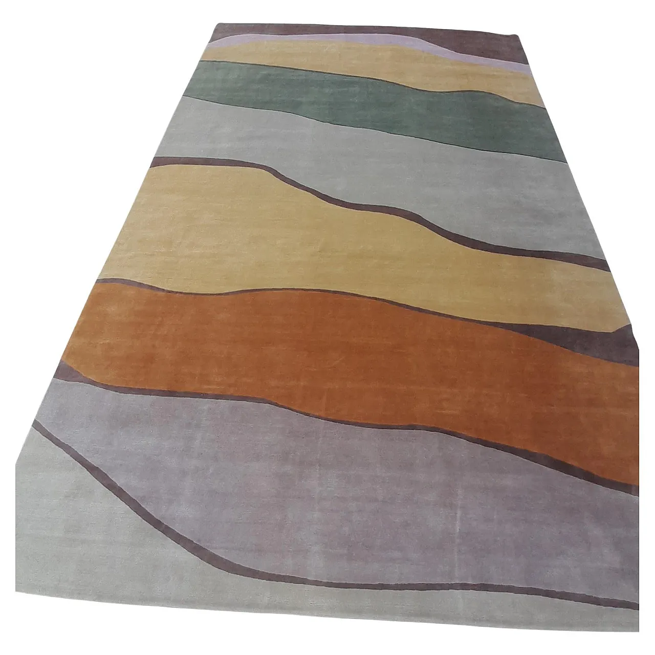 Large hand-knotted Tibetan rug in pure wool, 2000s 1