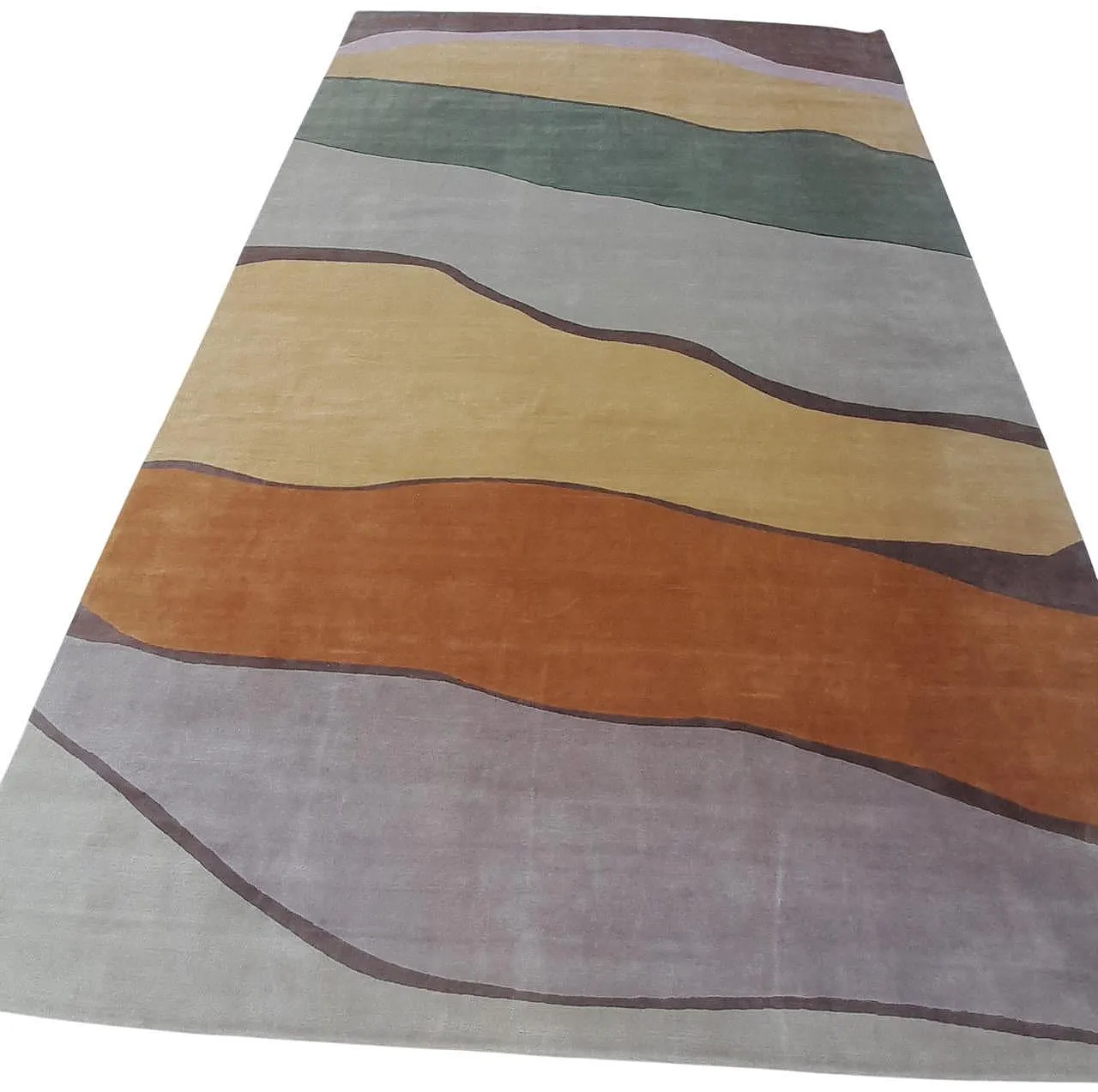 Large hand-knotted Tibetan rug in pure wool, 2000s 2