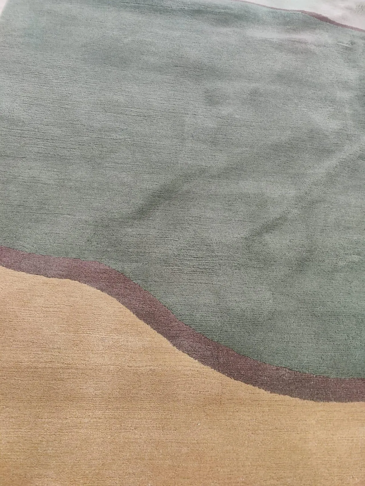 Large hand-knotted Tibetan rug in pure wool, 2000s 4