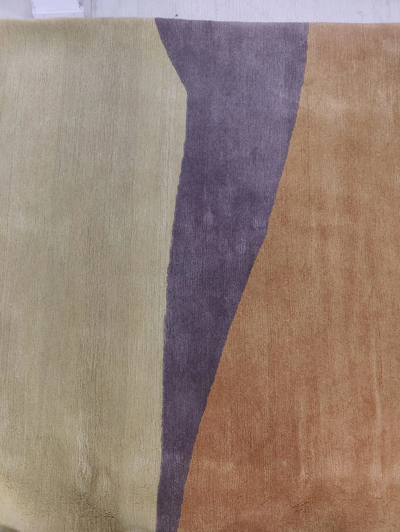 Large hand-knotted Tibetan rug in pure wool, 2000s 8