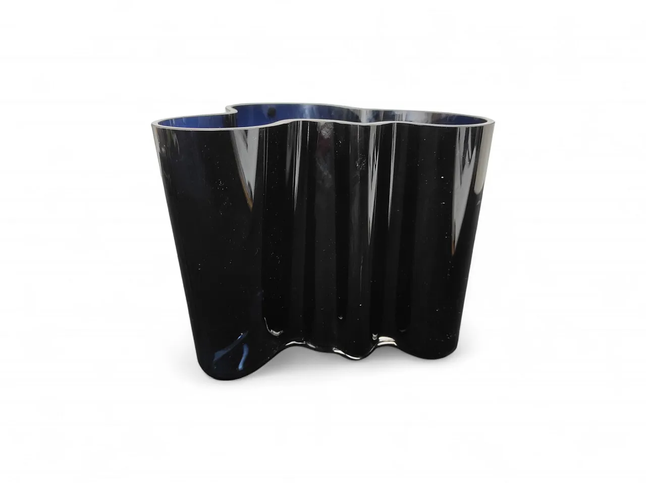 Vaso blu Alvar Altoo per Iittala, anni '90 1