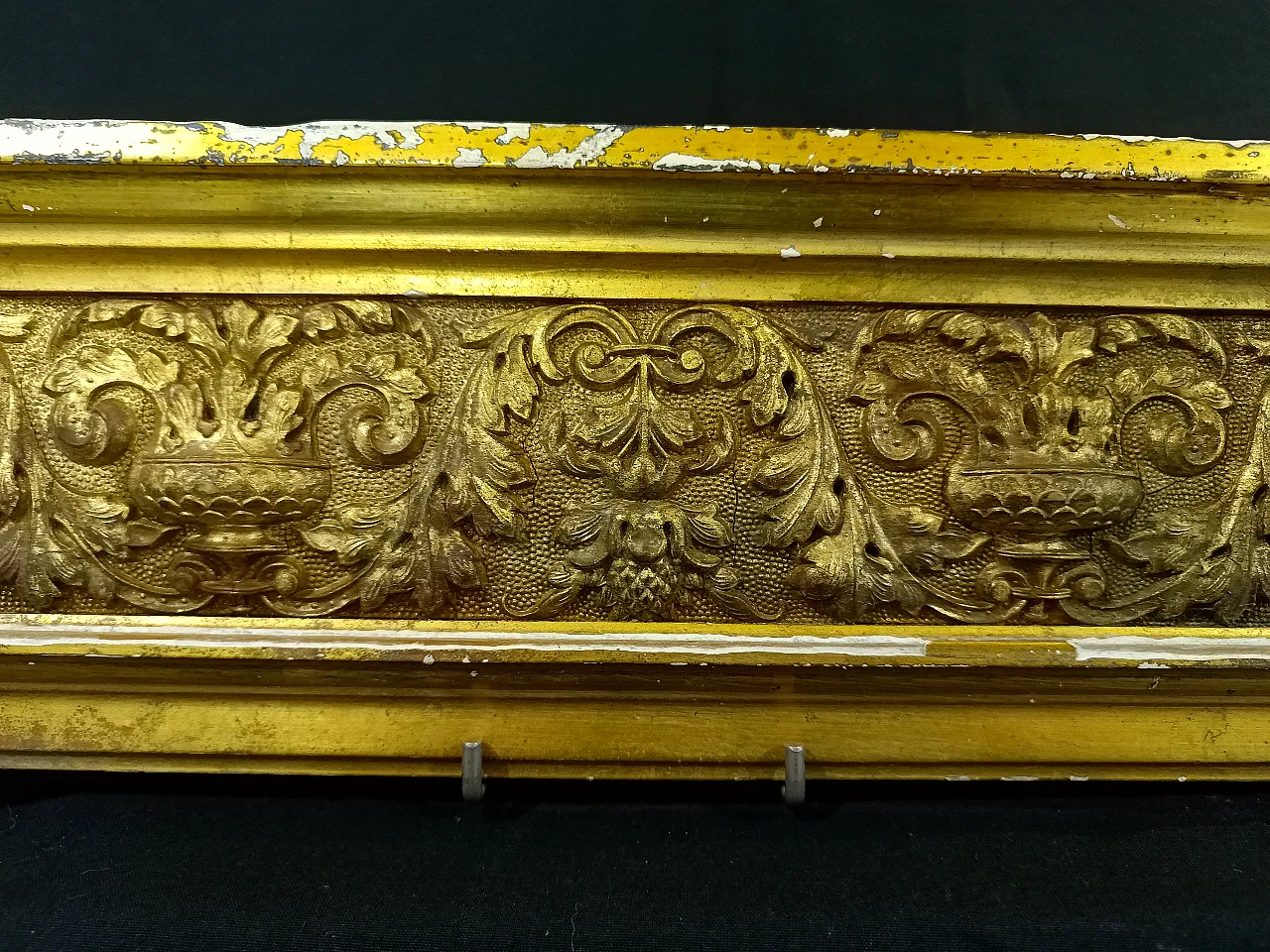 Shelf neoclassical frieze gilded wood gouache, late 19th century 13
