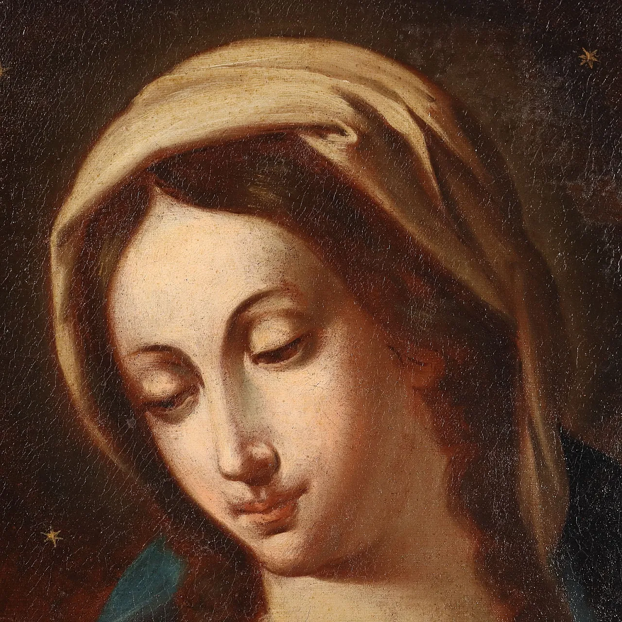 Madonna by Giovan Battista Salvi, oil on canvas, 18th century 4