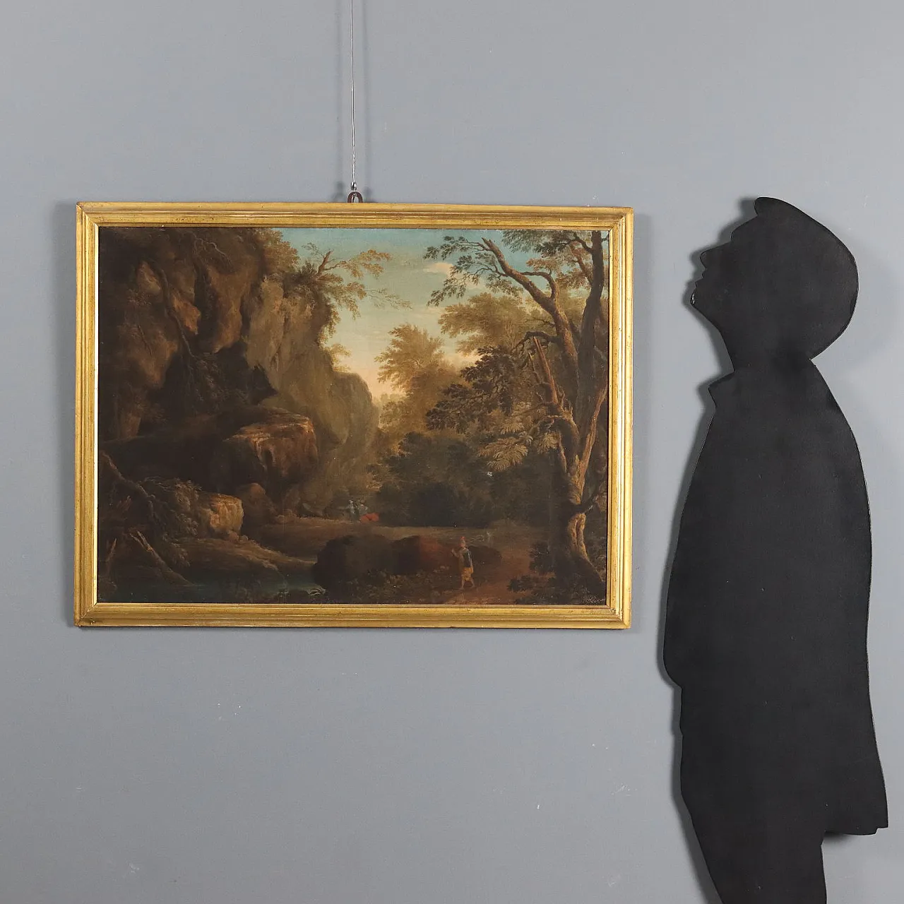 Traditional landscape, oil on canvas, 19th century 2