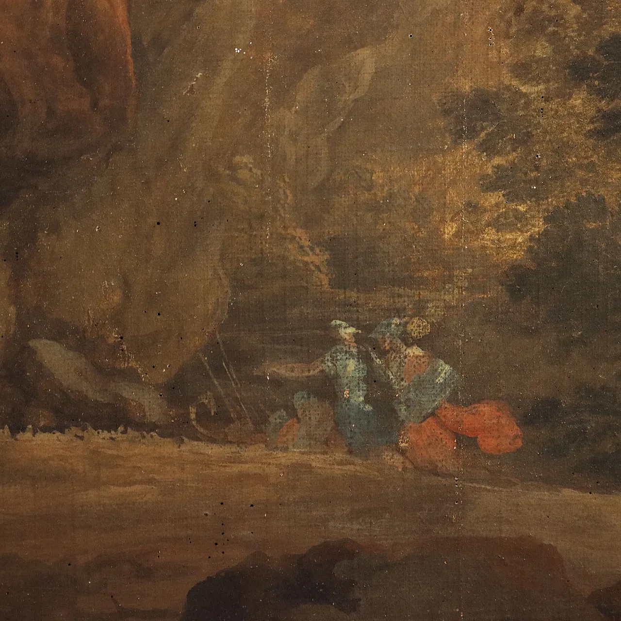 Traditional landscape, oil on canvas, 19th century 4