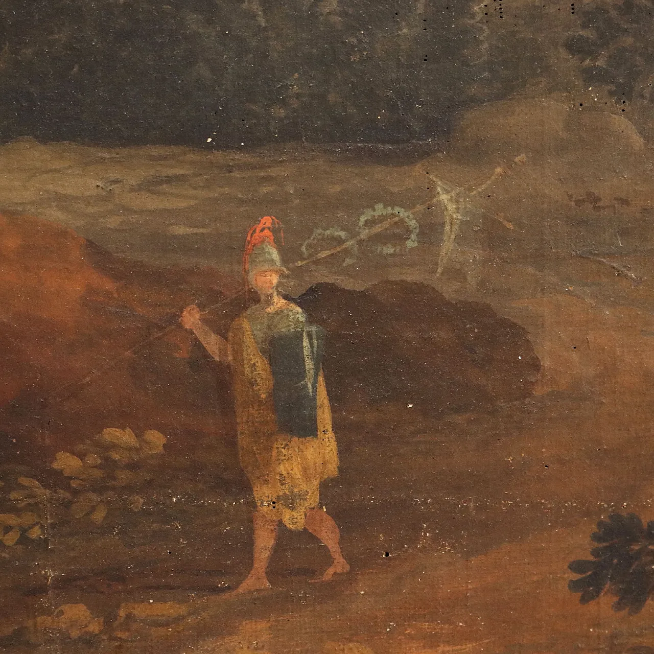 Traditional landscape, oil on canvas, 19th century 5