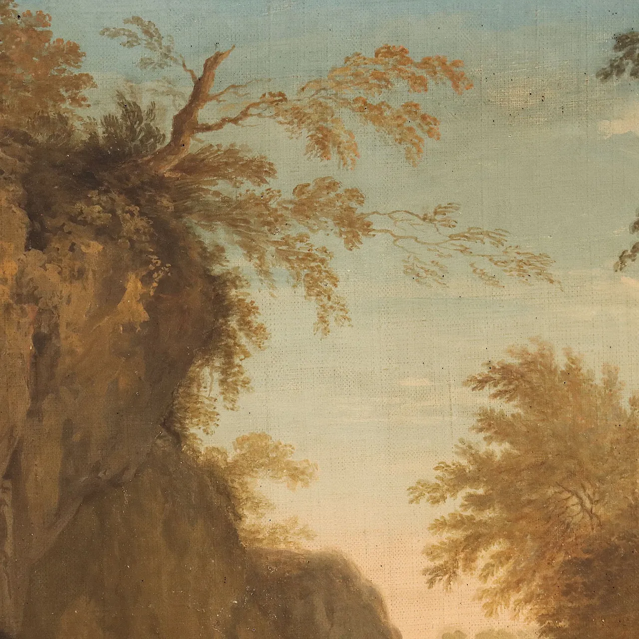 Traditional landscape, oil on canvas, 19th century 7