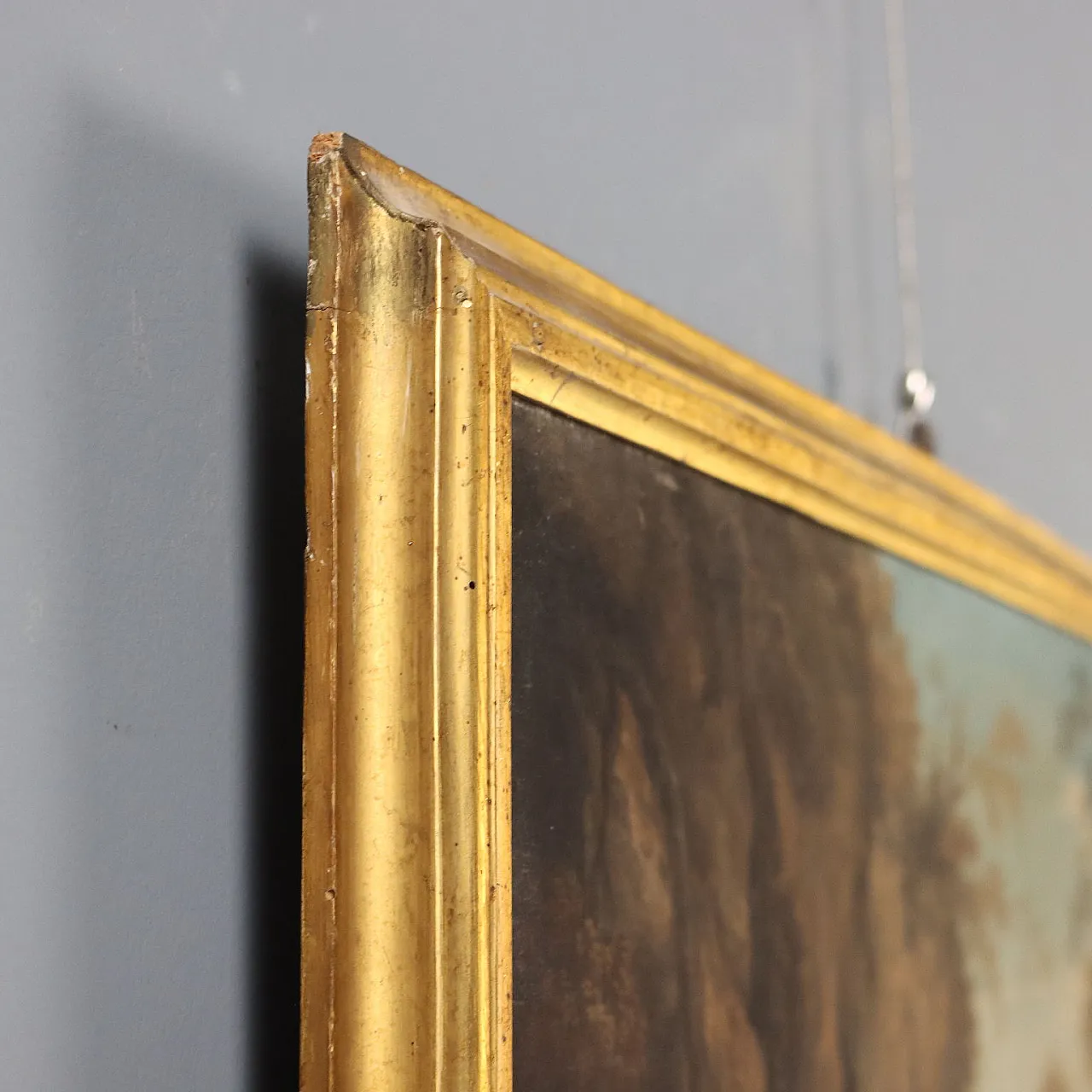 Traditional landscape, oil on canvas, 19th century 9