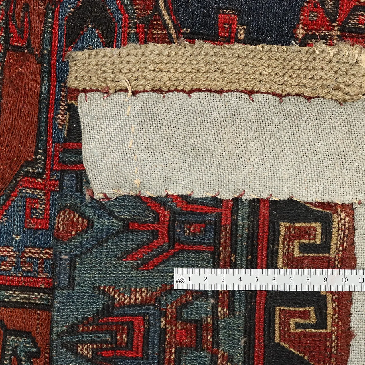 Sumak wool rug, fine weave, handmade, 20th century 7