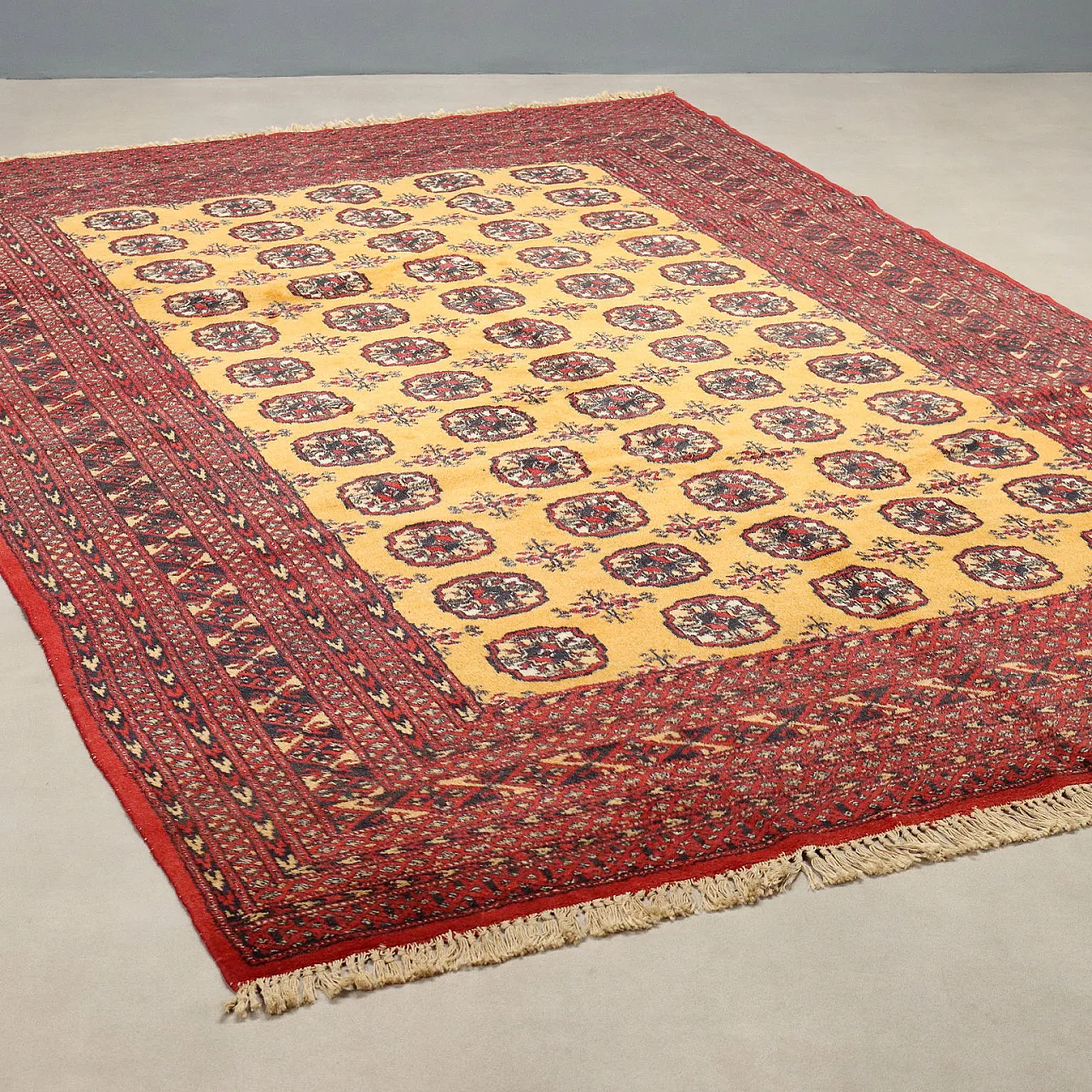 Bokhara rug in cotton and wool, fine weave, handmade, 20th century 1