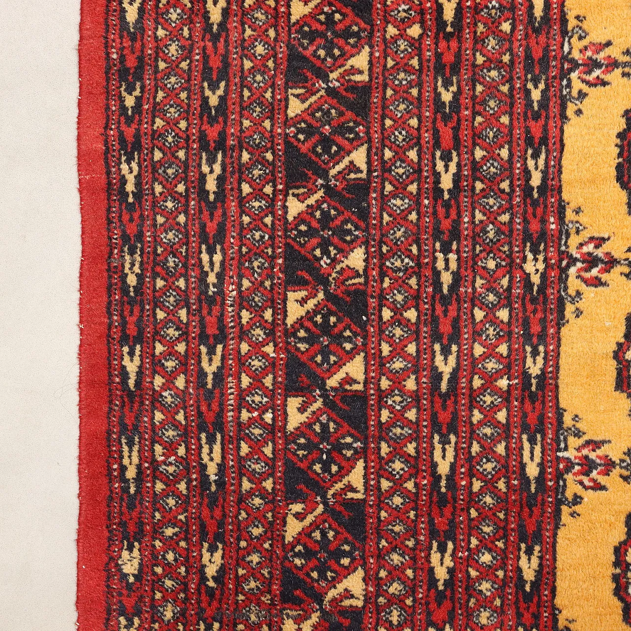 Bokhara rug in cotton and wool, fine weave, handmade, 20th century 6