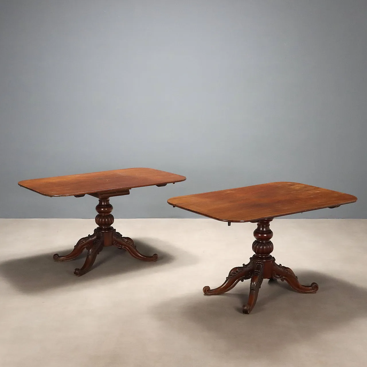 Pair of Victorian mahogany bookcase tables, 19th century 1