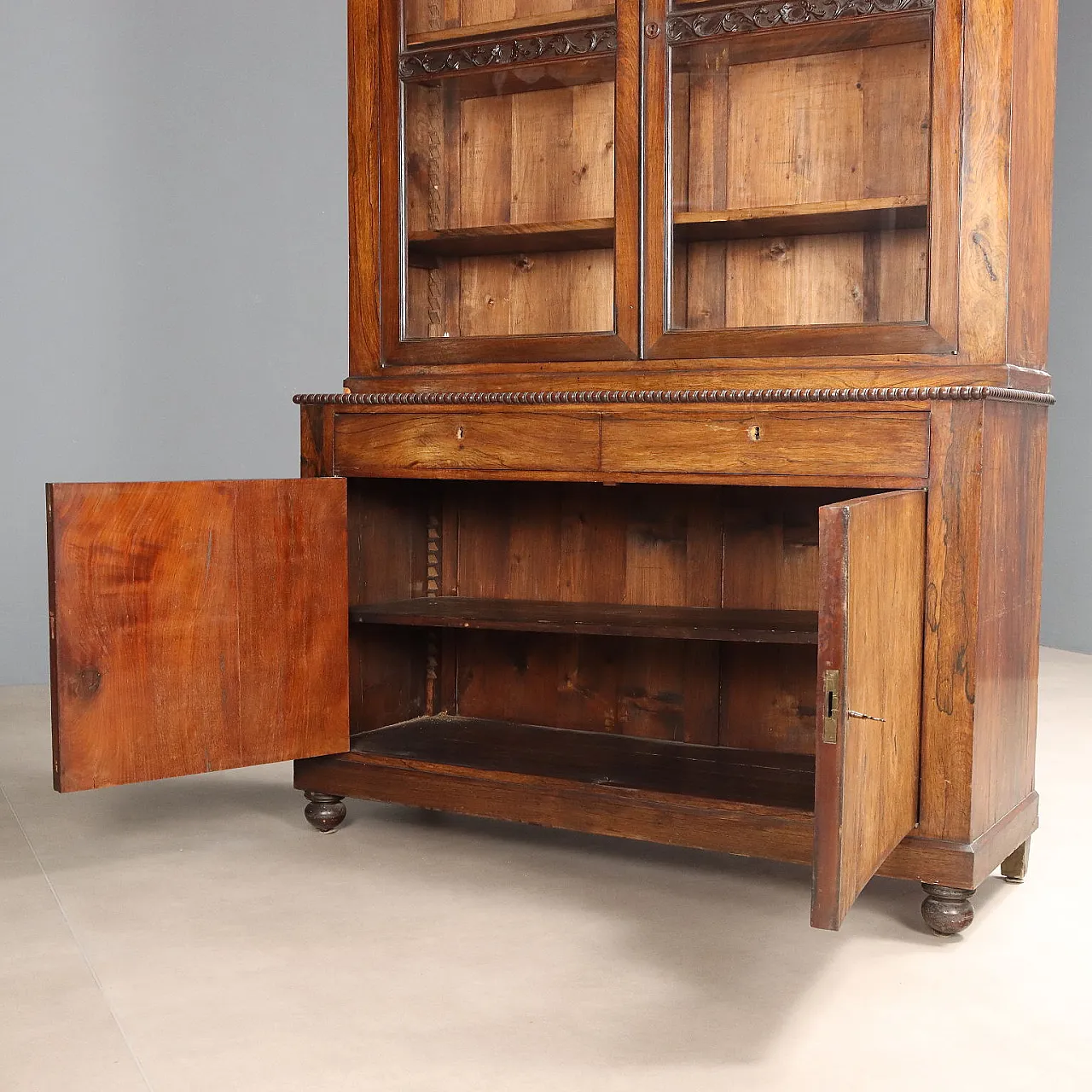 Pair of rosewood veneered bookcases, mid-19th century 7