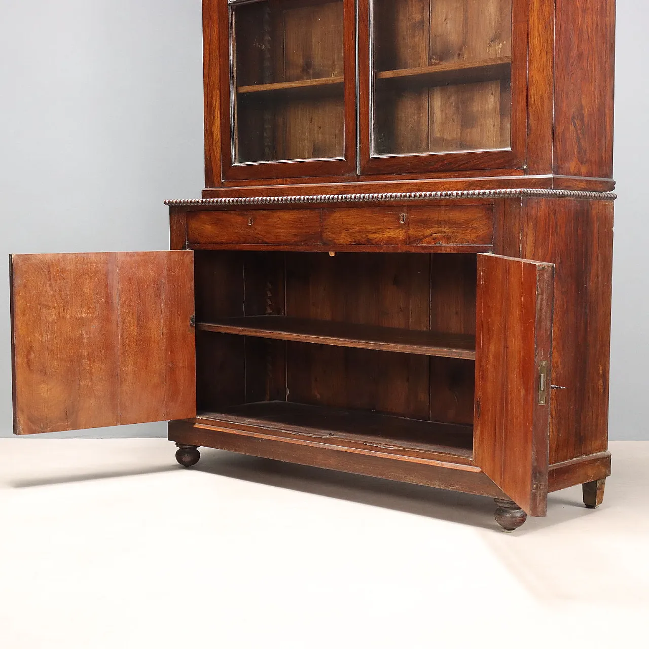 Pair of rosewood veneered bookcases, mid-19th century 8