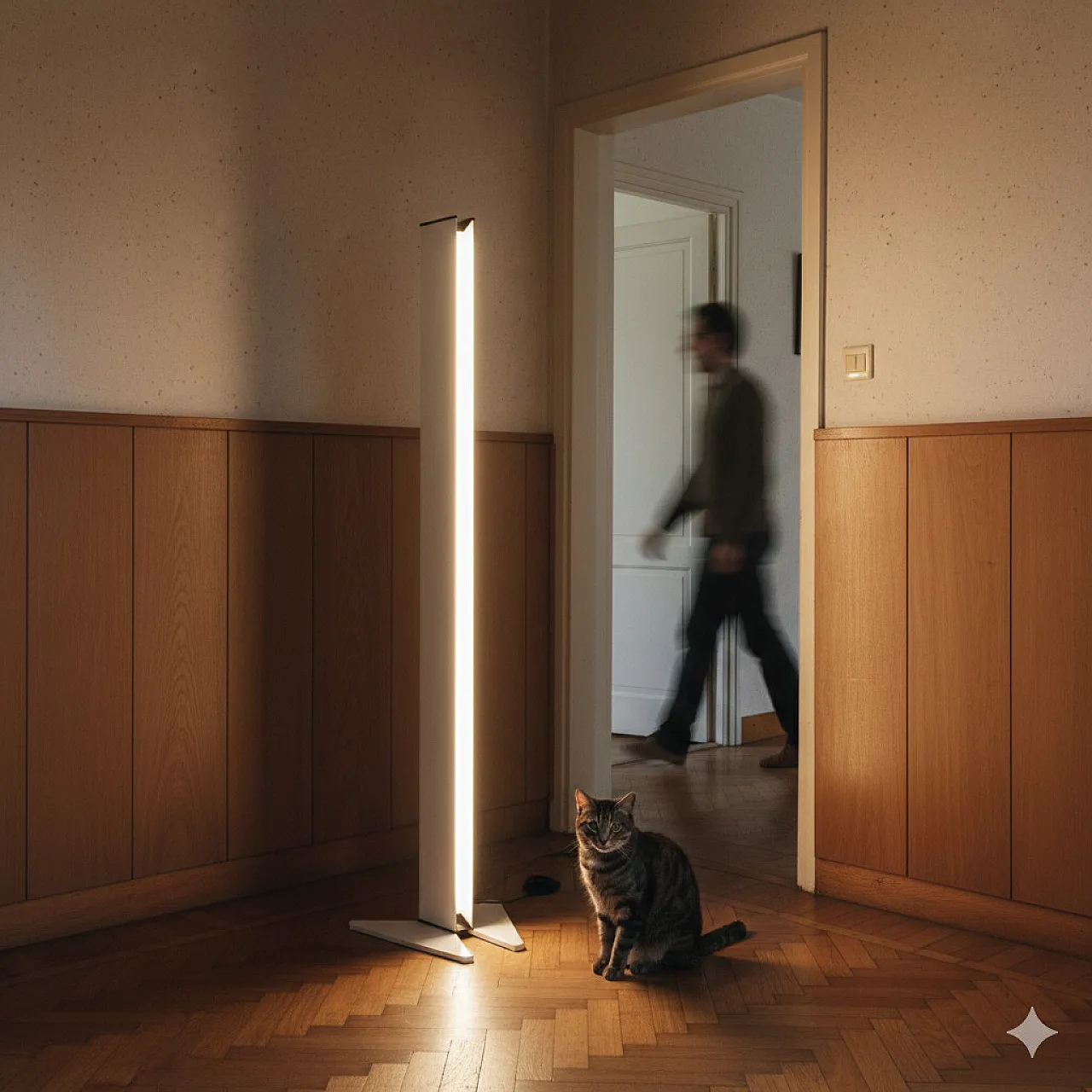 White lacquered metal floor lamp, 20th century 2