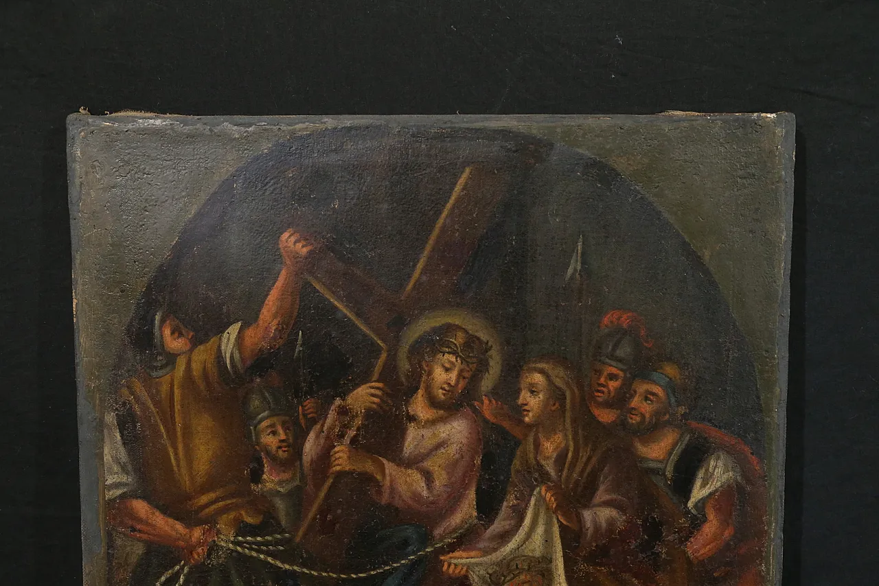 Oil painting on canvas via crucis VI veil Veronica,  17th century 1