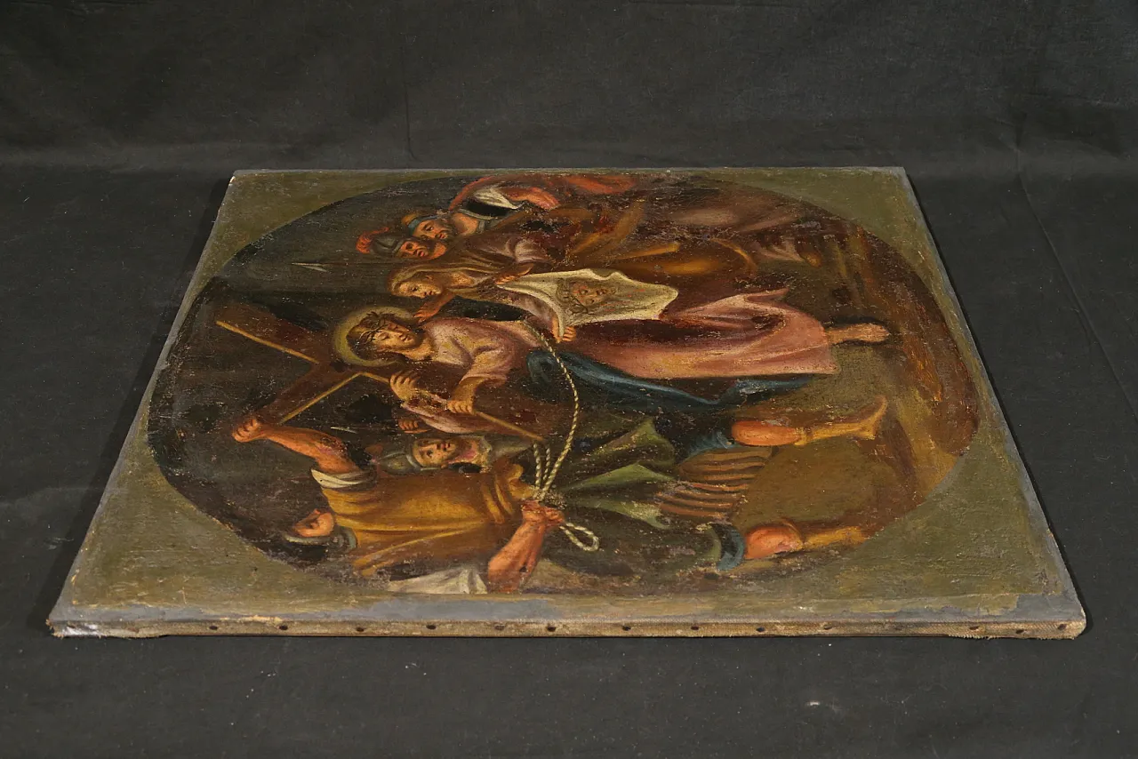 Oil painting on canvas via crucis VI veil Veronica,  17th century 11