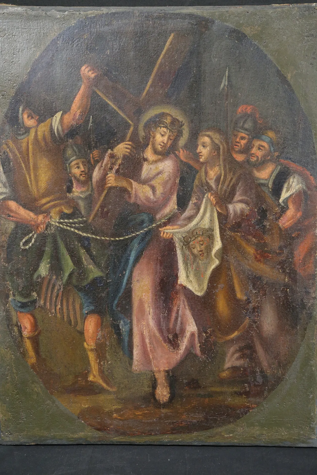 Oil painting on canvas via crucis VI veil Veronica,  17th century 14