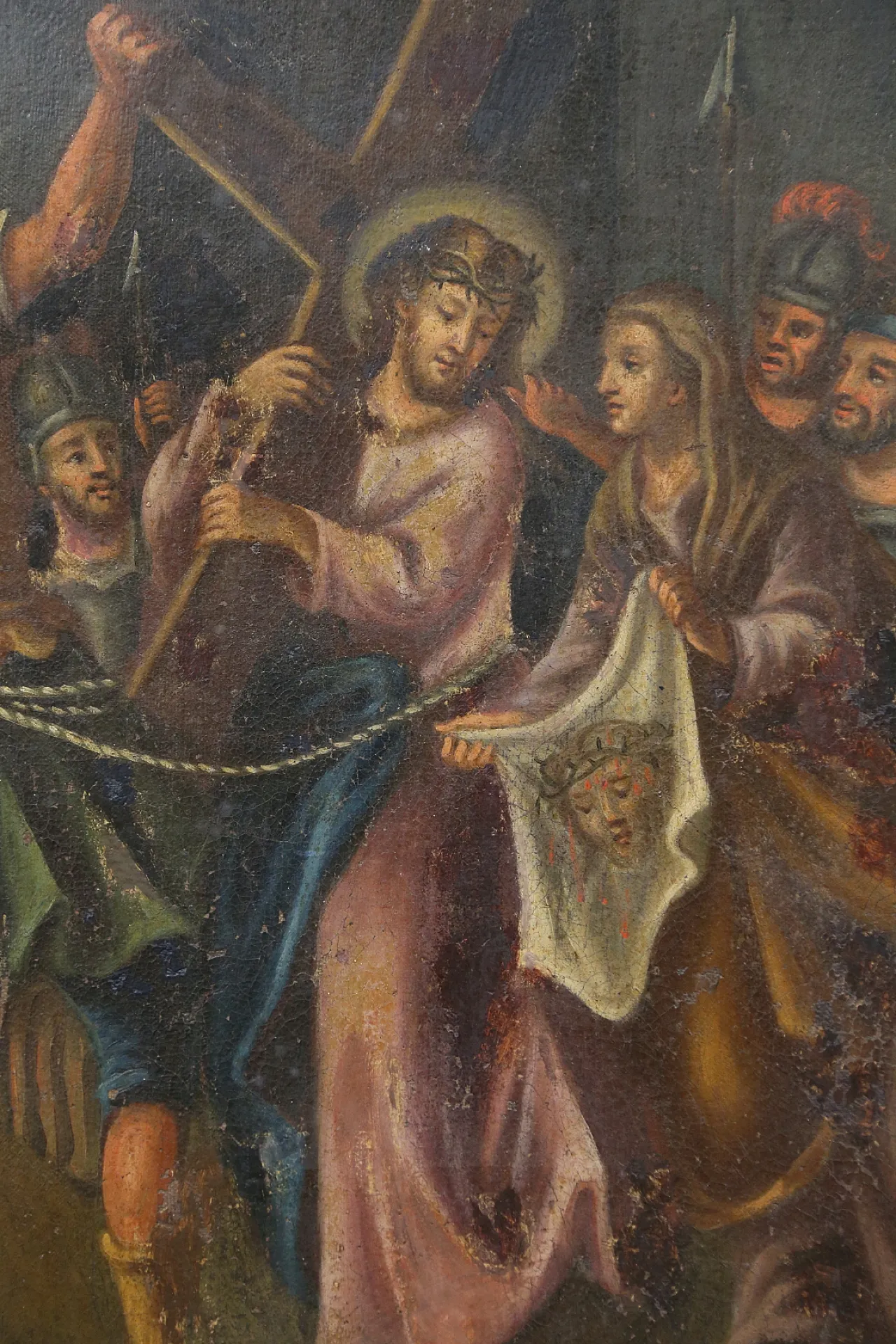 Oil painting on canvas via crucis VI veil Veronica,  17th century 15
