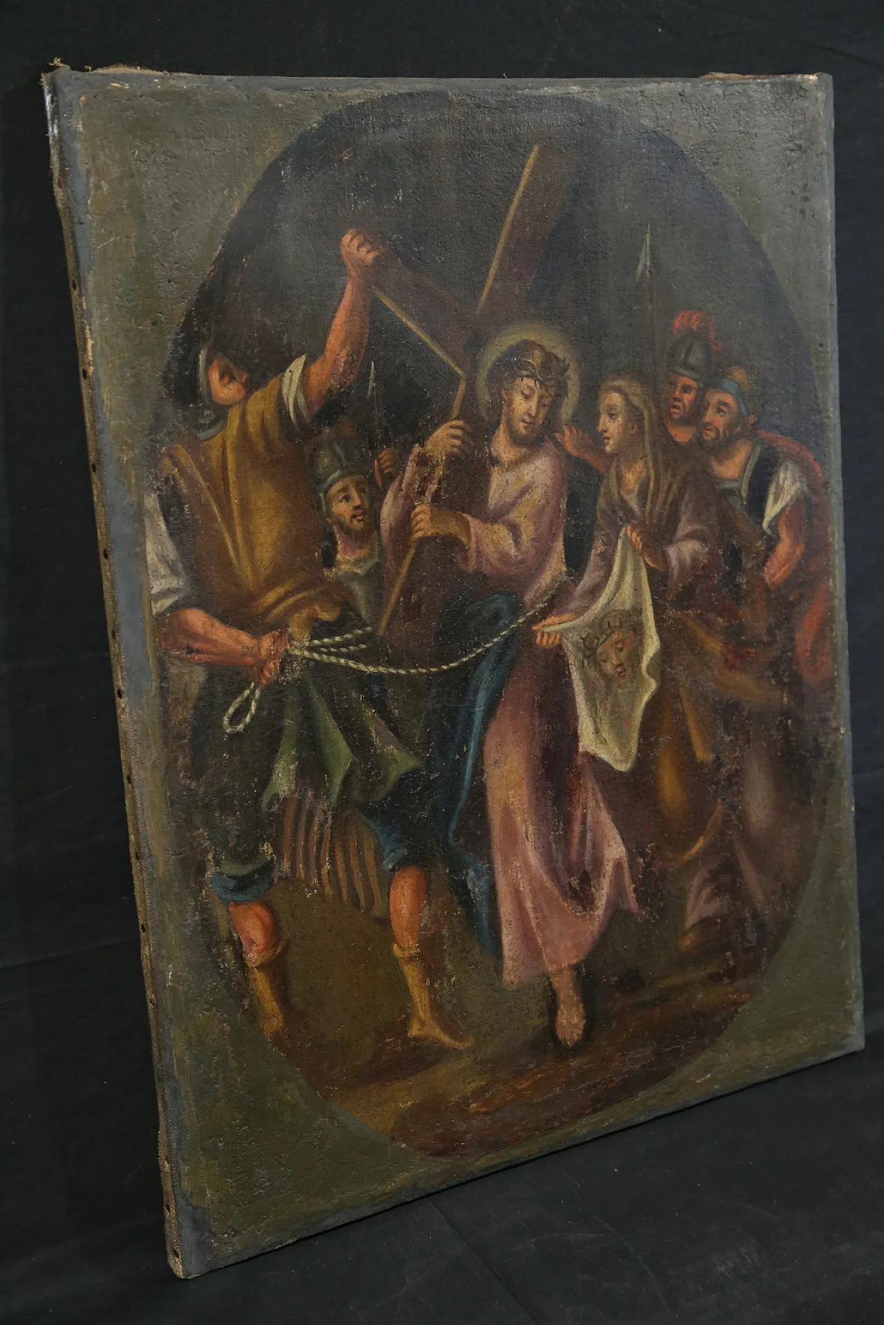 Oil painting on canvas via crucis VI veil Veronica,  17th century 17