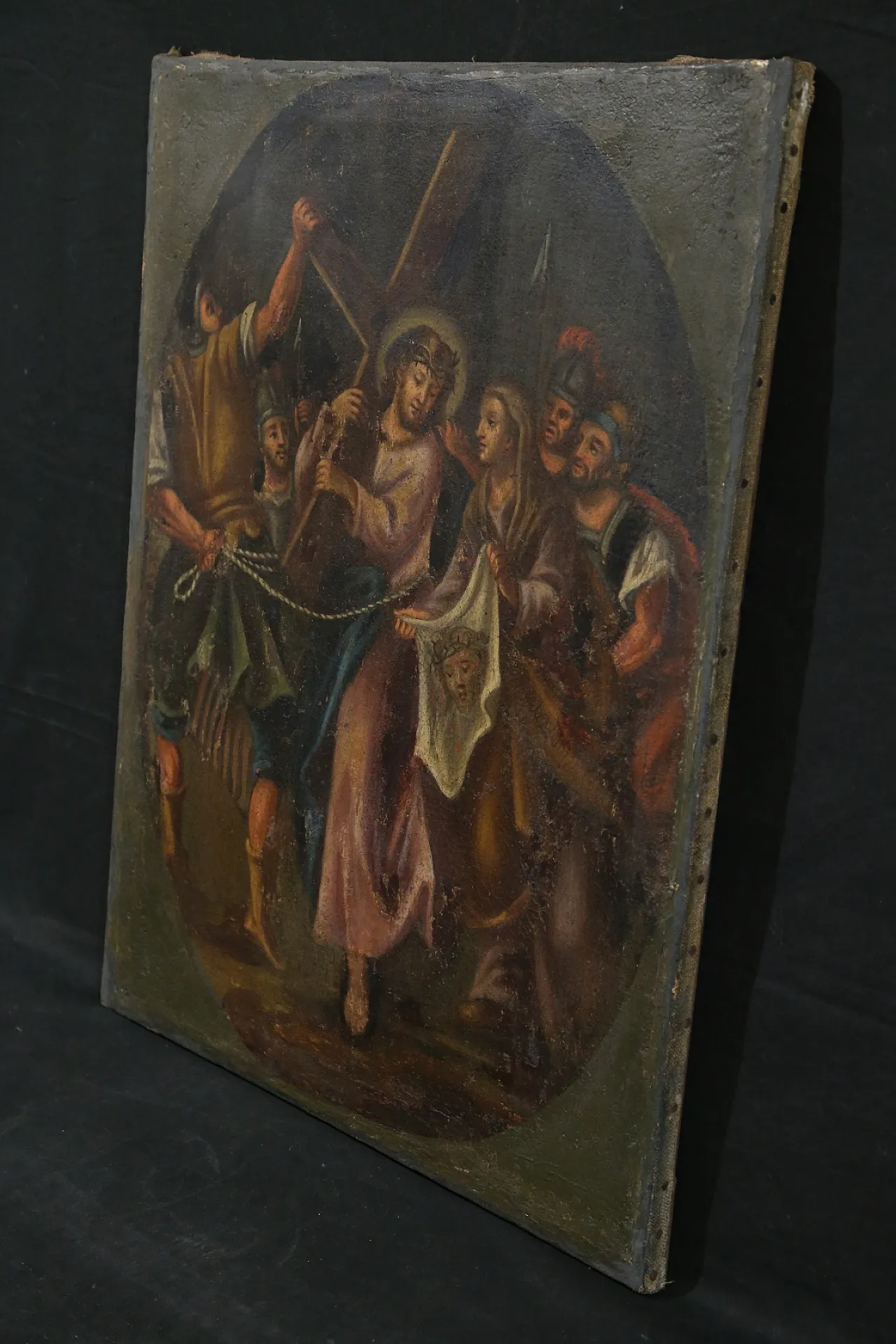 Oil painting on canvas via crucis VI veil Veronica,  17th century 18