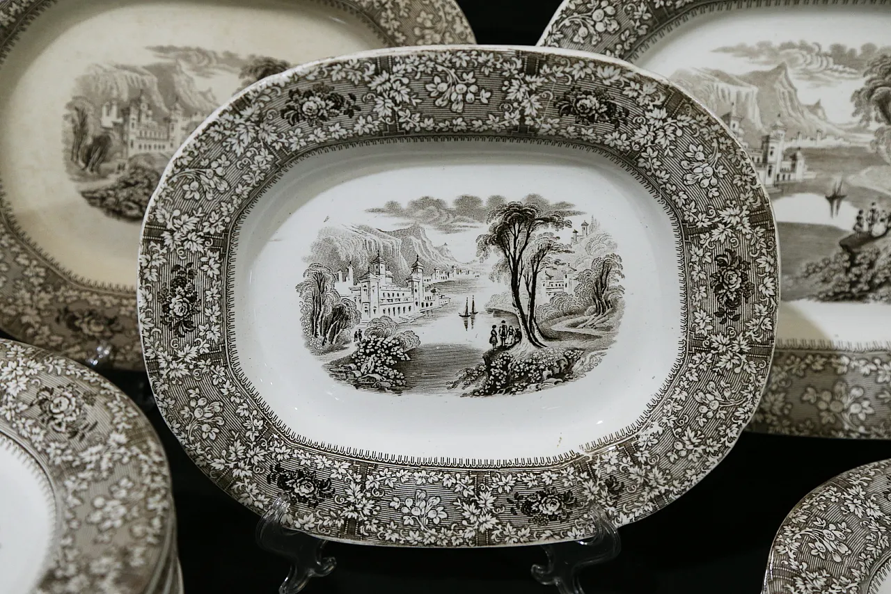 Servizio piatti per 8 F Primavesi Cardiff Swansea, 1860 2