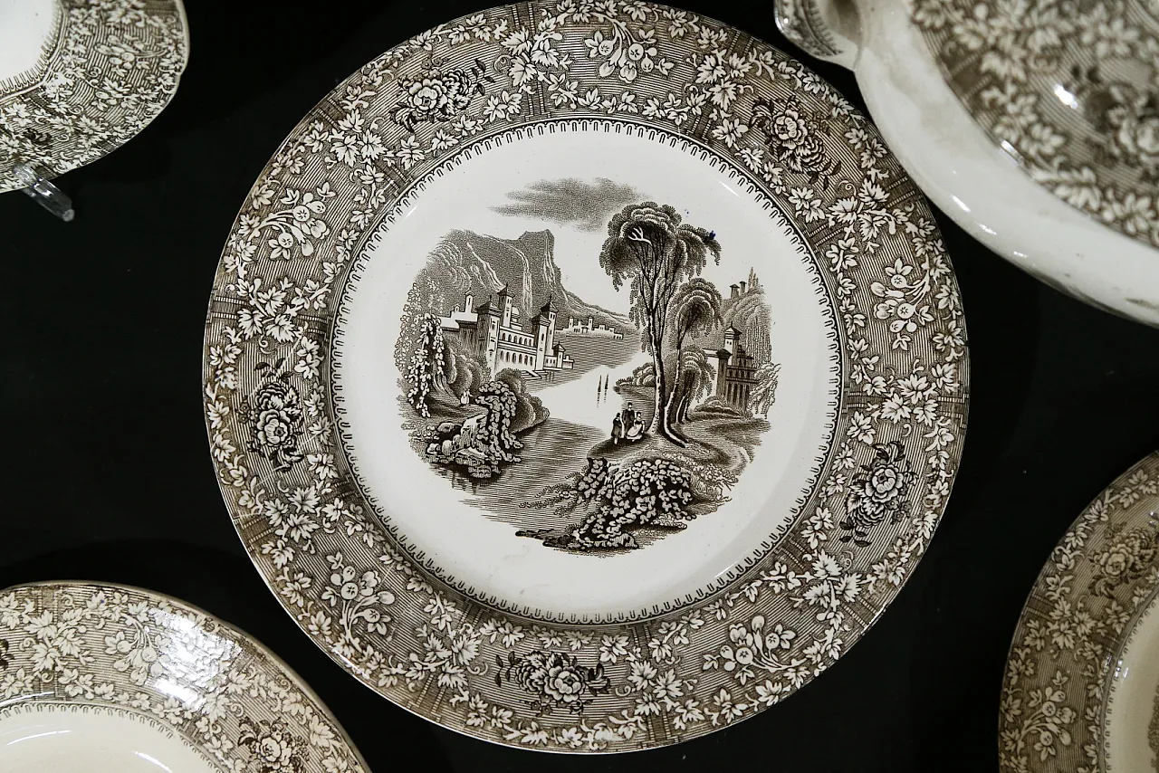 Servizio piatti per 8 F Primavesi Cardiff Swansea, 1860 3