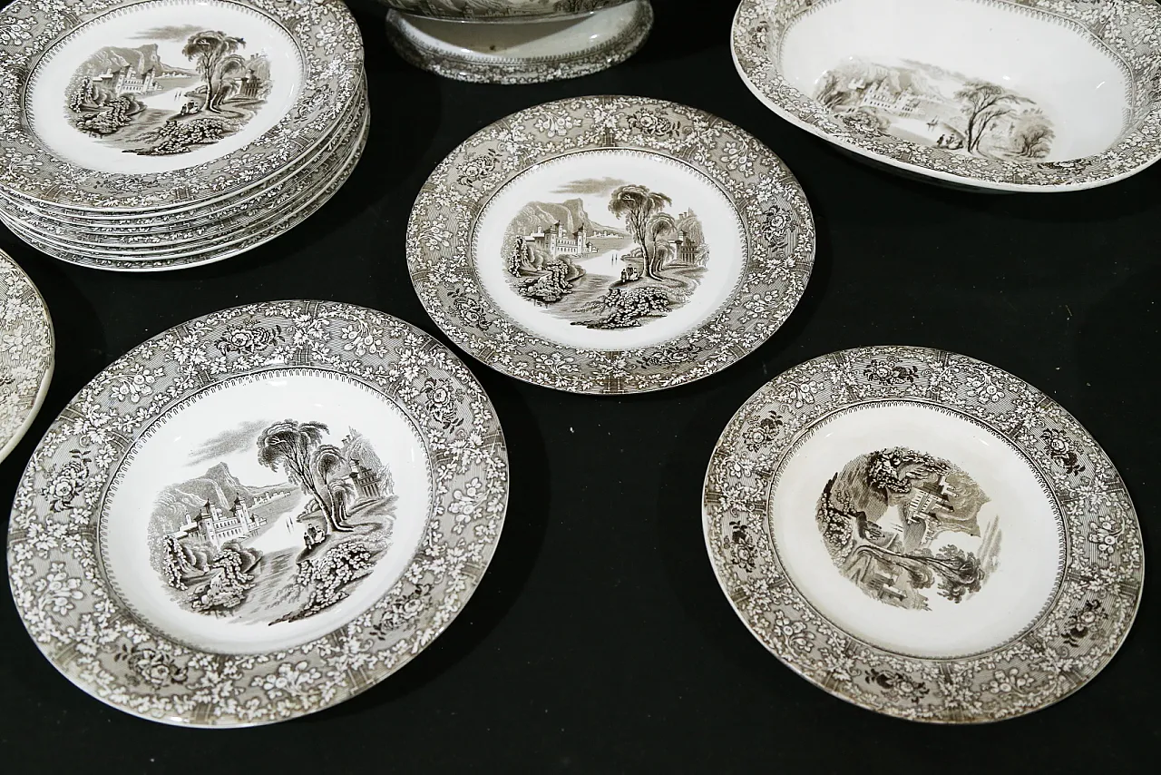 Servizio piatti per 8 F Primavesi Cardiff Swansea, 1860 4