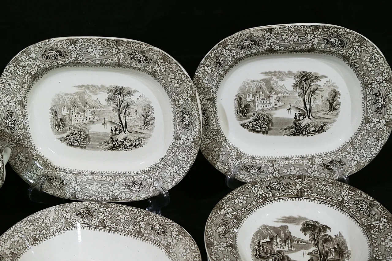 Servizio piatti per 8 F Primavesi Cardiff Swansea, 1860 5