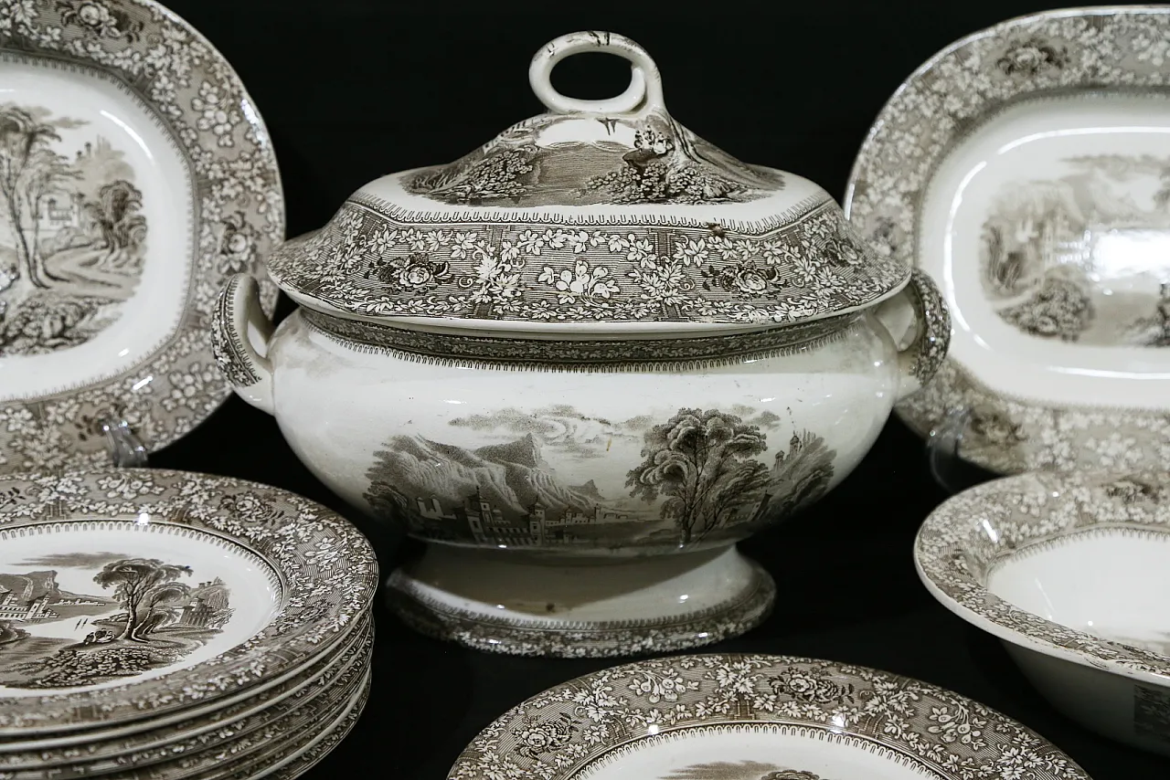 Servizio piatti per 8 F Primavesi Cardiff Swansea, 1860 6