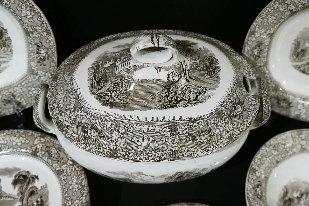 Servizio piatti per 8 F Primavesi Cardiff Swansea, 1860 7