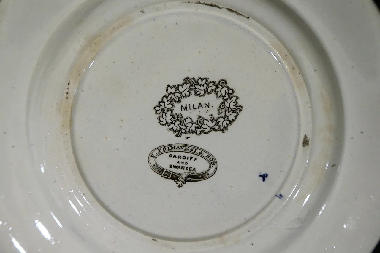 Servizio piatti per 8 F Primavesi Cardiff Swansea, 1860 10