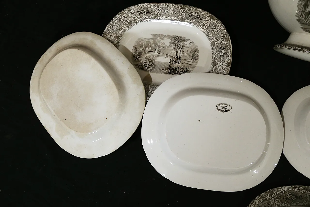 Servizio piatti per 8 F Primavesi Cardiff Swansea, 1860 15