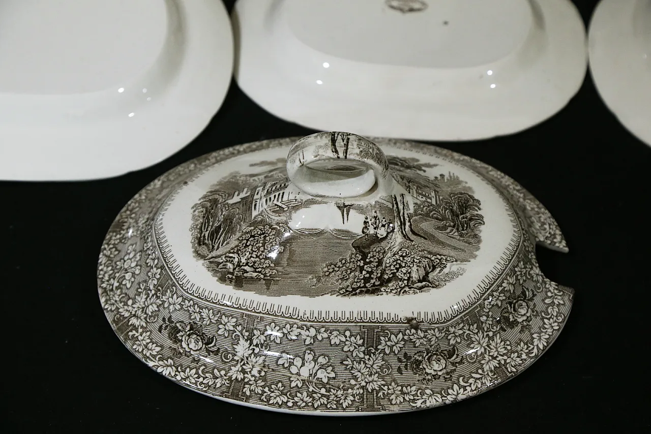 Servizio piatti per 8 F Primavesi Cardiff Swansea, 1860 18