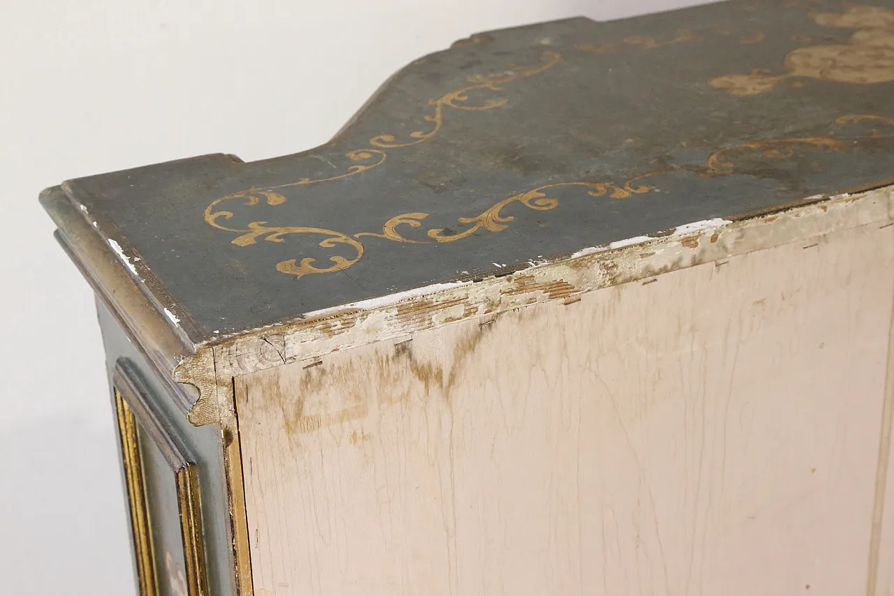 Tuscan baroque sideboard, golden lacquered, Florentine, 20th century 10