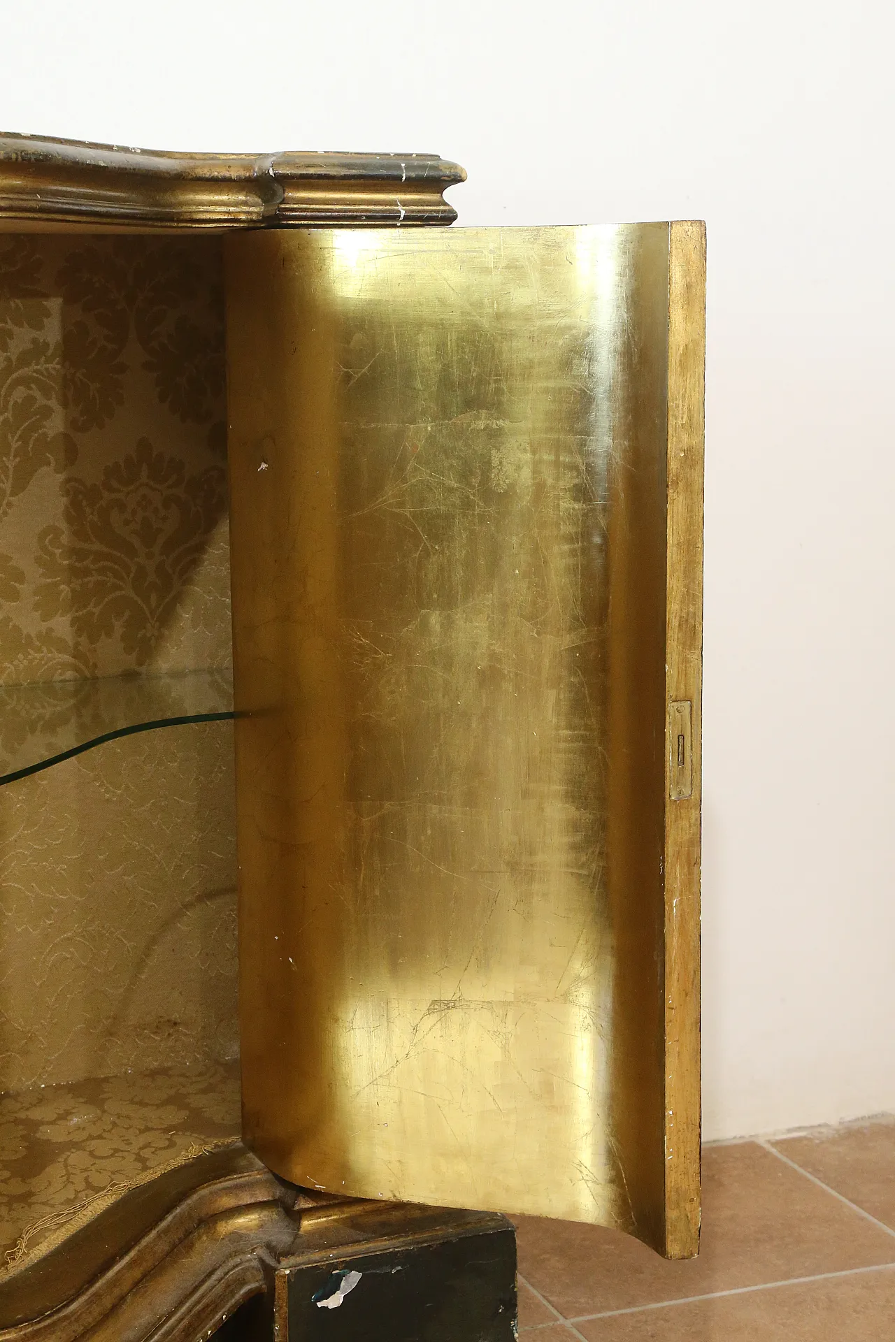 Tuscan baroque sideboard, golden lacquered, Florentine, 20th century 24