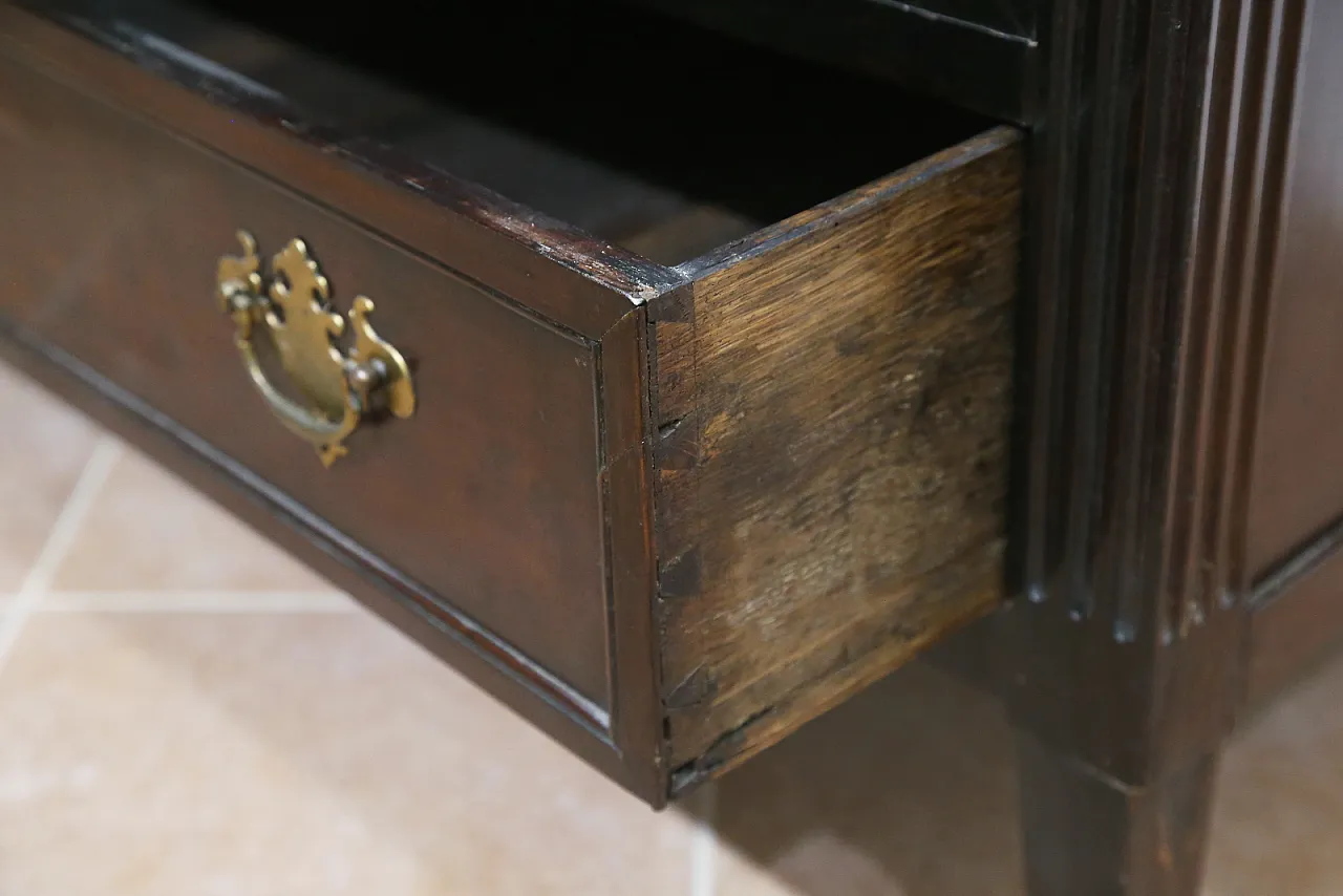 English folding bureau desk mahogany oak, 18th century 10