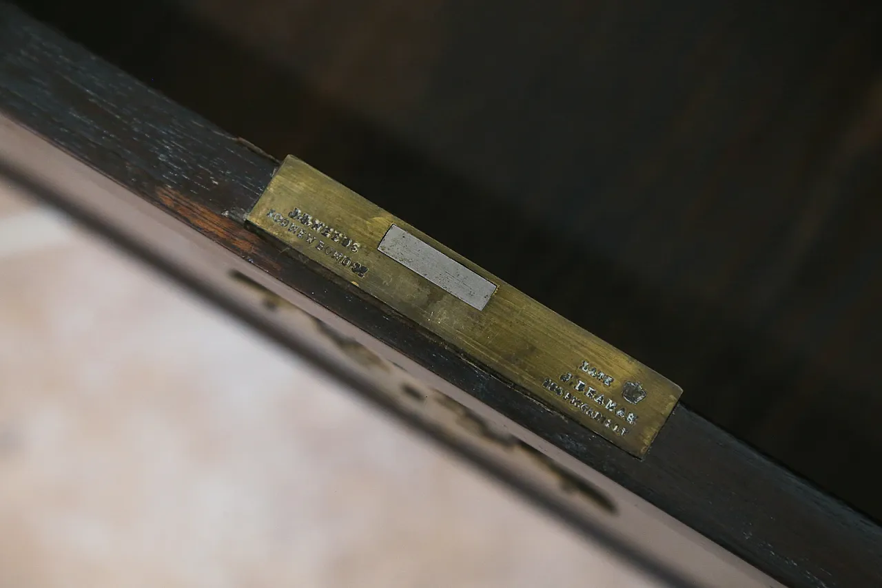 English folding bureau desk mahogany oak, 18th century 11
