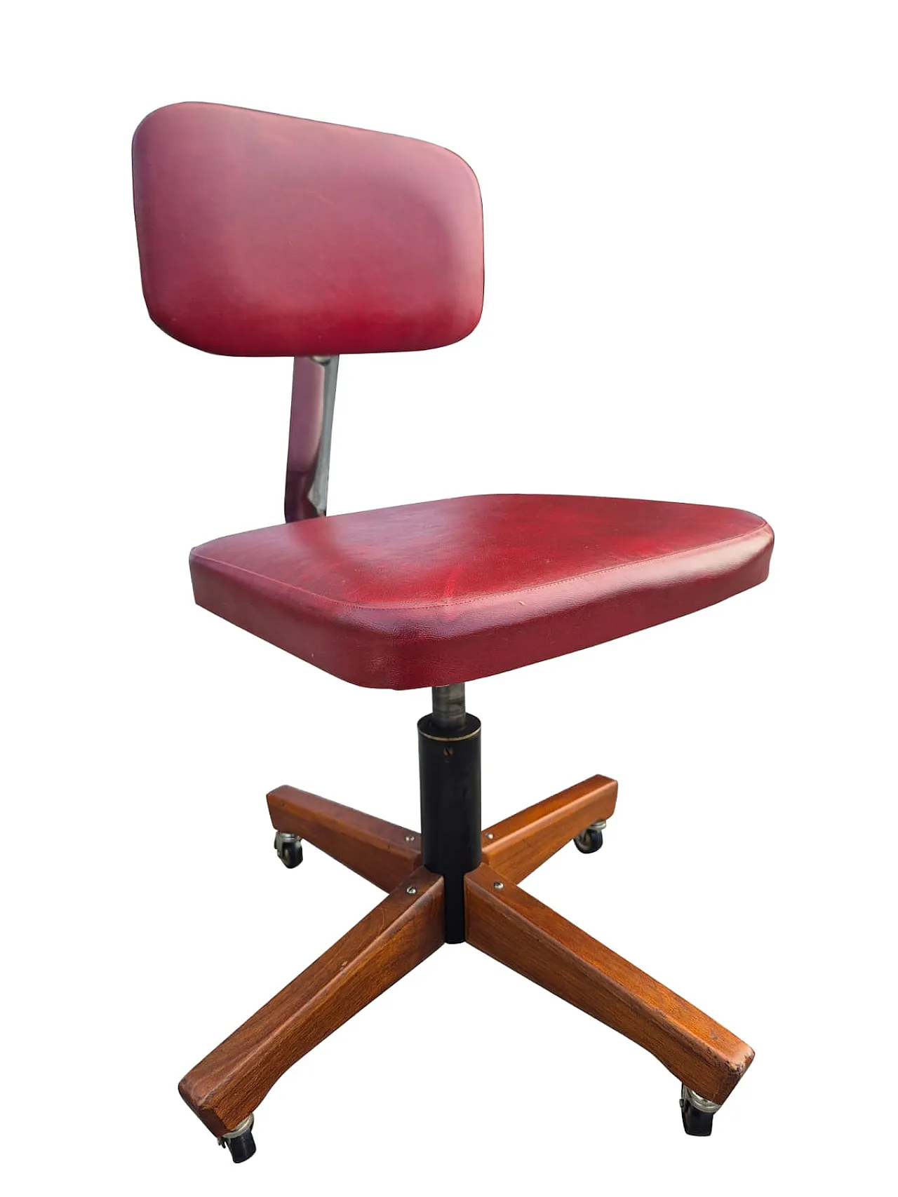 Poltroncina da ufficio mid-century di Anonima Castelli, fine '900 1