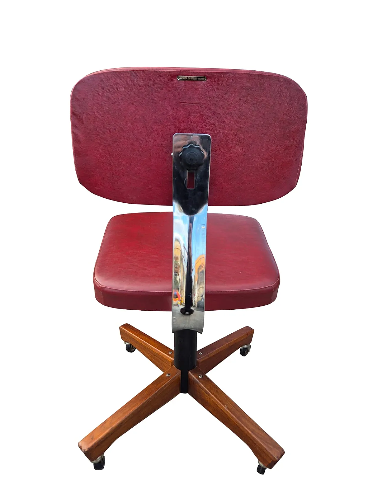 Poltroncina da ufficio mid-century di Anonima Castelli, fine '900 3