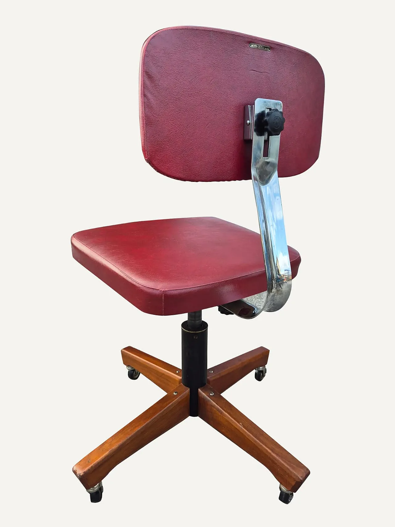 Poltroncina da ufficio mid-century di Anonima Castelli, fine '900 8