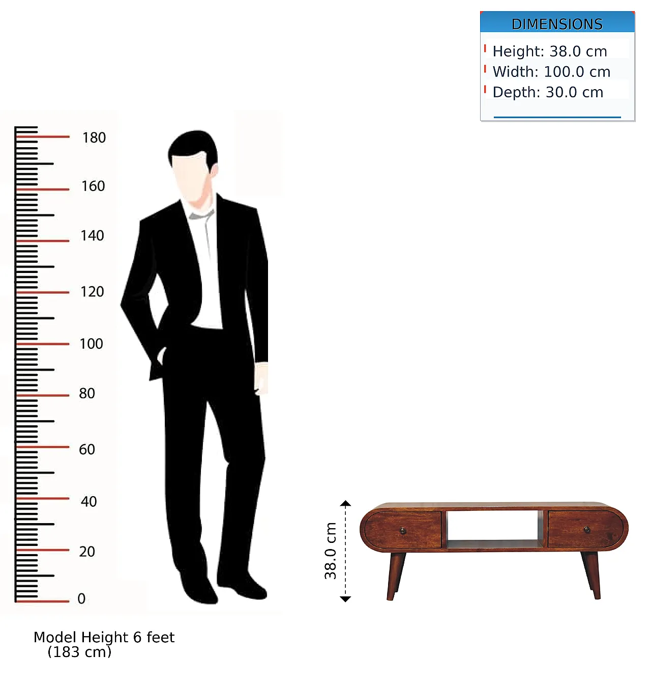 Artisan Furniture Solid Wood Chestnut Circular TV Unit 13
