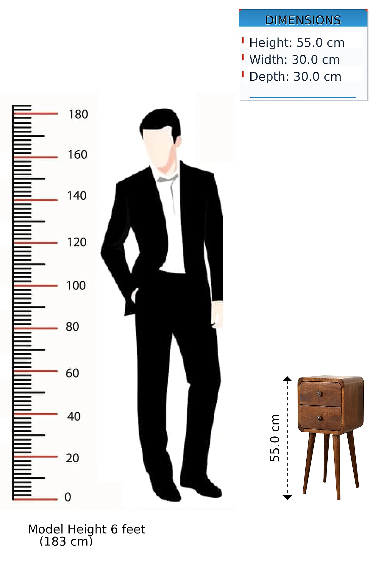 Comofino curvo in legno di mango solido, 2000 14