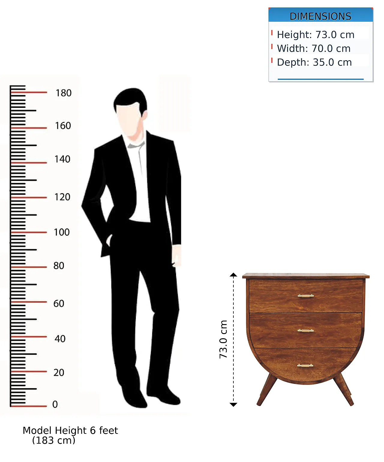 Artisan Furniture Solid Wood Agra Chest of Drawers 14