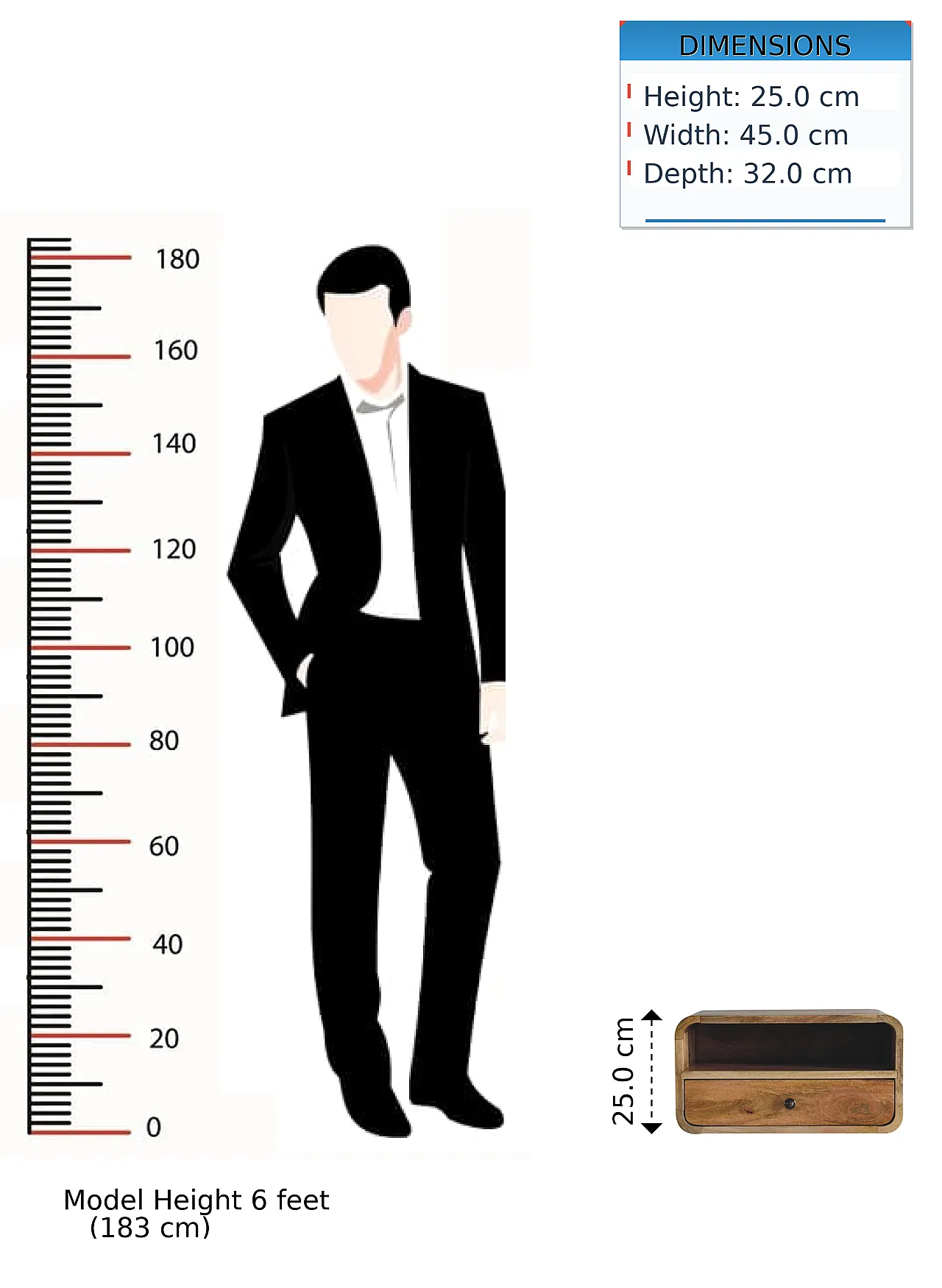 Artisan Furniture Large Oak-ish Curve Upper Slot Floating Bedside 14