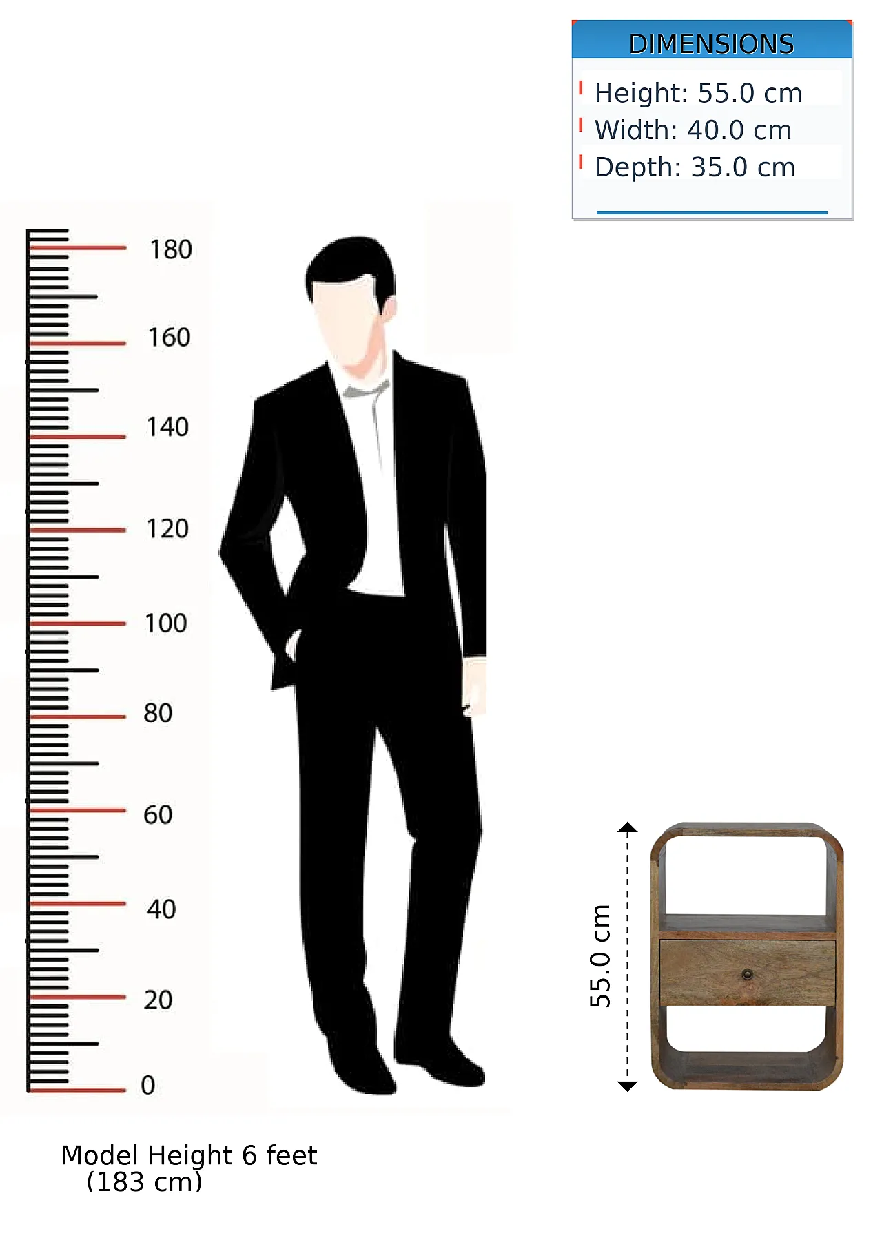 Artisan Furniture Solid Wood London Bedside 12