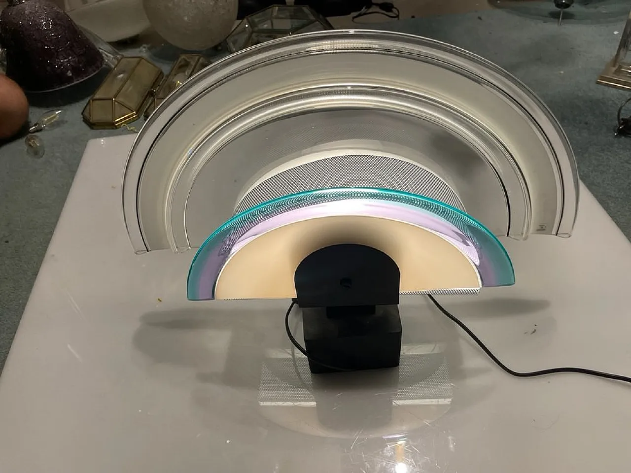 Large Murano glass table lamp, 1980s 7